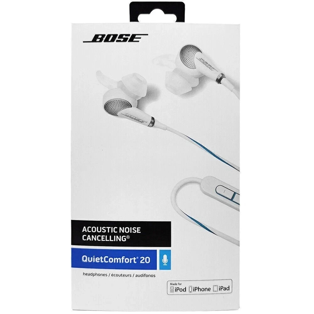 New Sealed Bose QuietComfort 20 Noise Cancelling Headphones For iOS – White