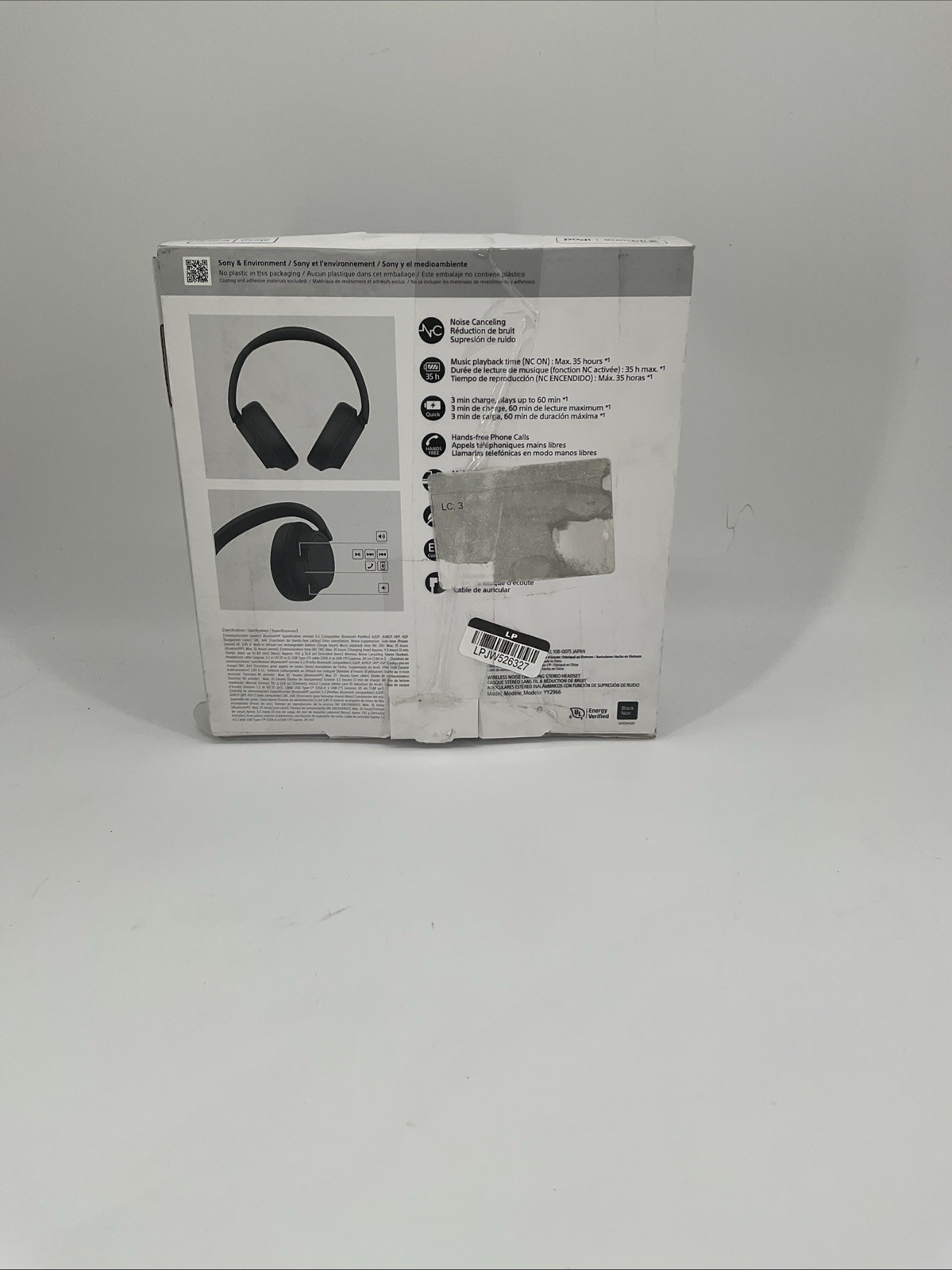 Sony Bluetooth Noise Canceling Over the Eear Wireless Headphones – Black(A24)
