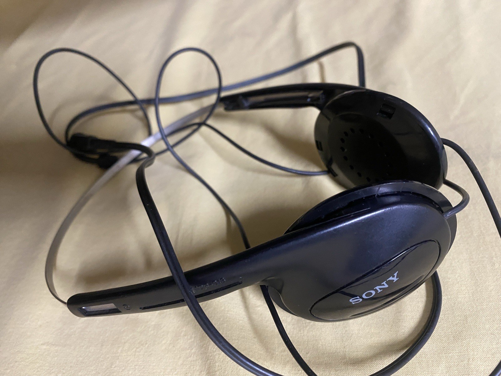 Vintage Sony MDR-015 Wired Headband Stereo Headphones Black (No Foams)