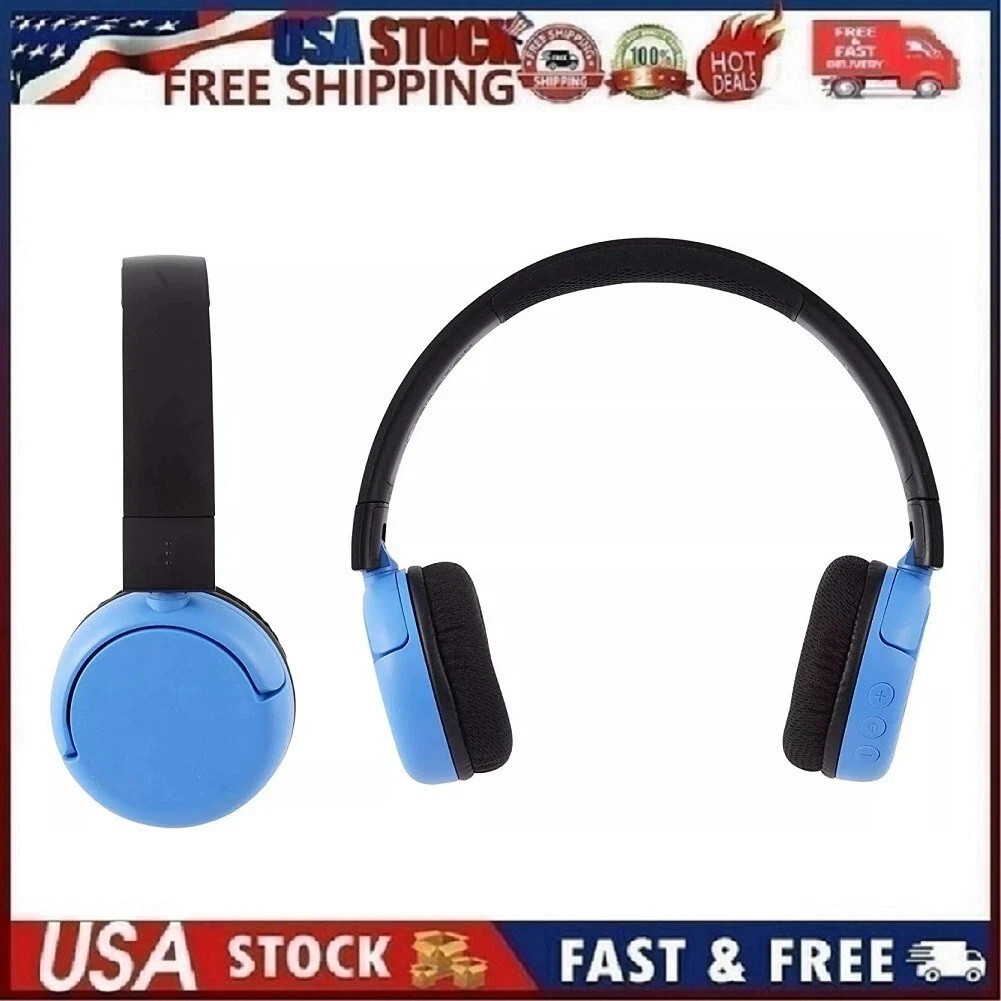 Kids Buddy Phones PopTime Blue Wireless Bluetooth Headphones Ages 8-15