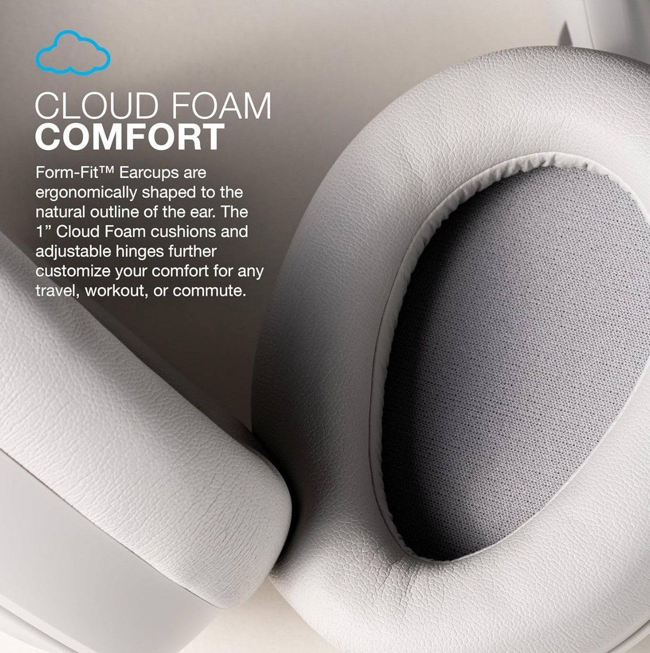 JLab JBuds Lux Active Noise Cancelling Bluetooth Headphones Cloud White