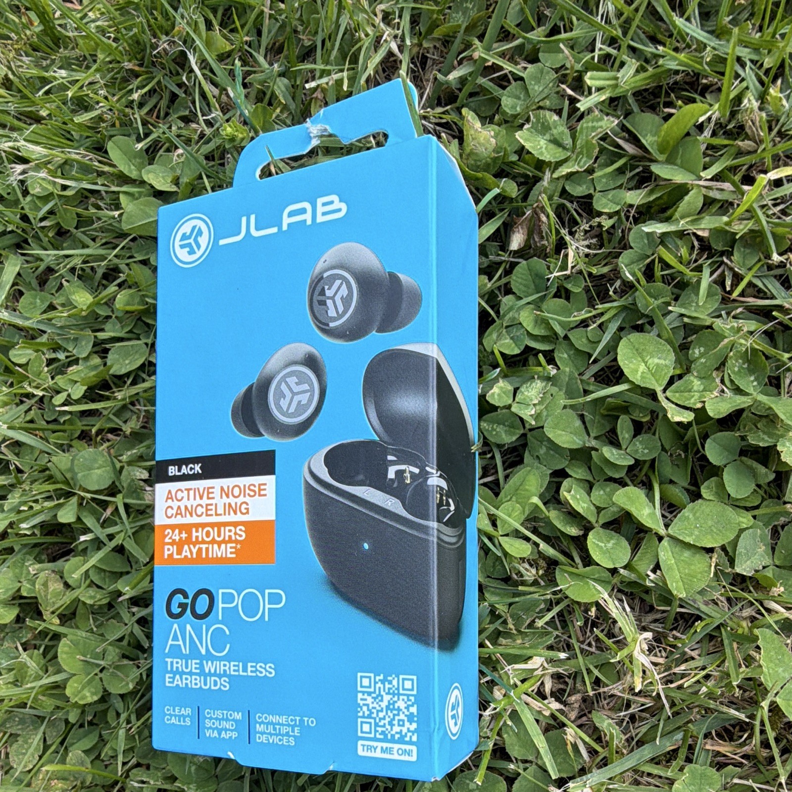 JLab GO POP ANC True Wireless In-Ear Earbuds, ANC, Multipoint, IP55, Black