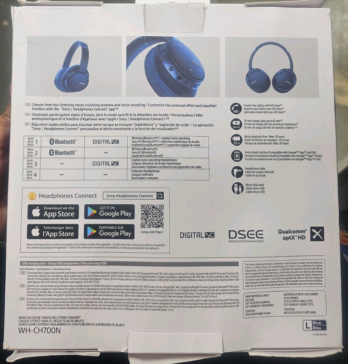 Sony WH-CH700N Wireless Noise Canceling Black WHCH700N