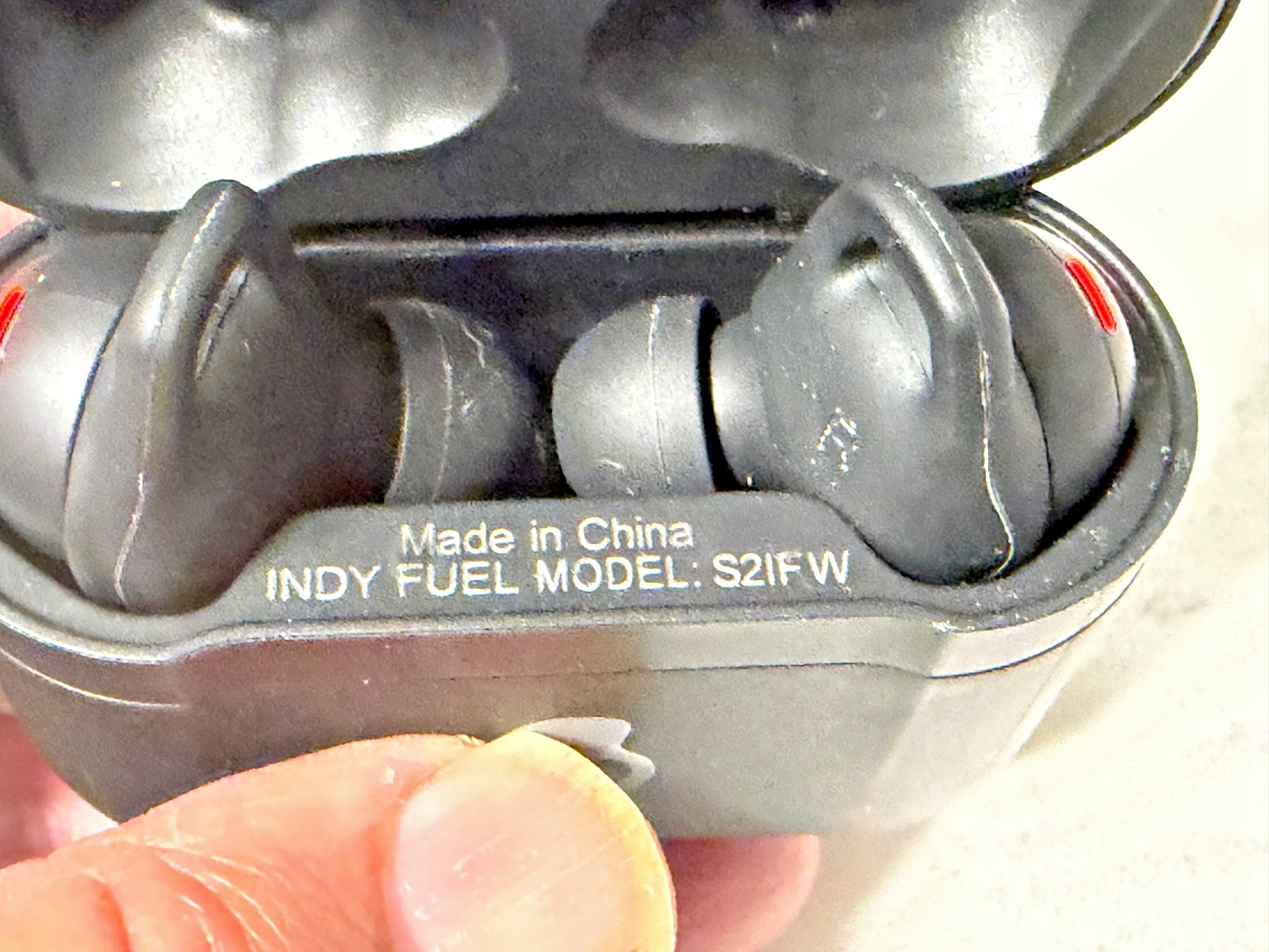 Skull Candy Indy Fuel black wireless bluetooth earbuds in charger case