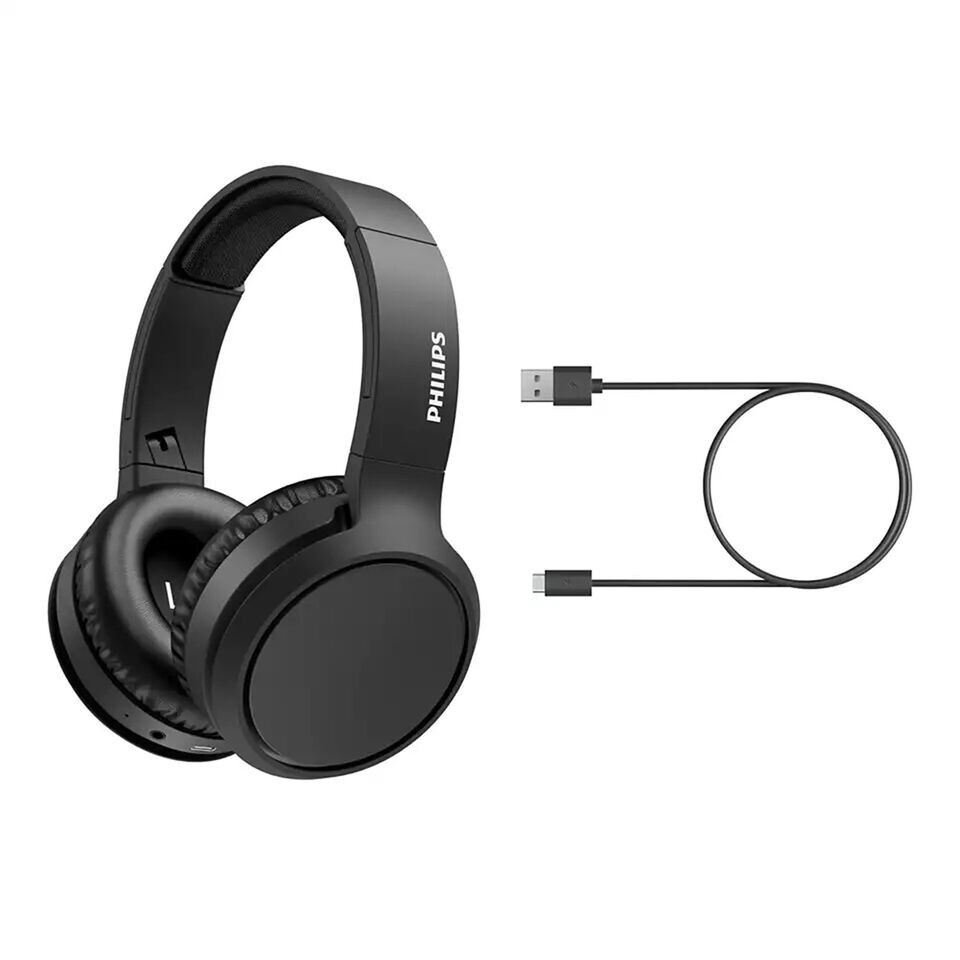 Philips H5205 Over-Ear Bluetooth Wireless Headphones, (BLACK), NEW