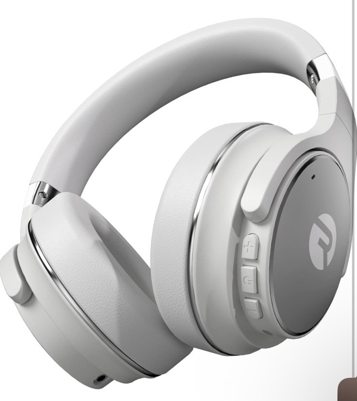 Raycon Everyday Bluetooth Headphones Over The Ear Active Noise Cancelling White