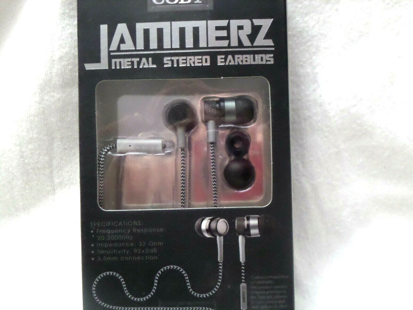 New Coby CVE-200 Jammerz Metal Stereo Earbuds With built-in Microphone CVE200