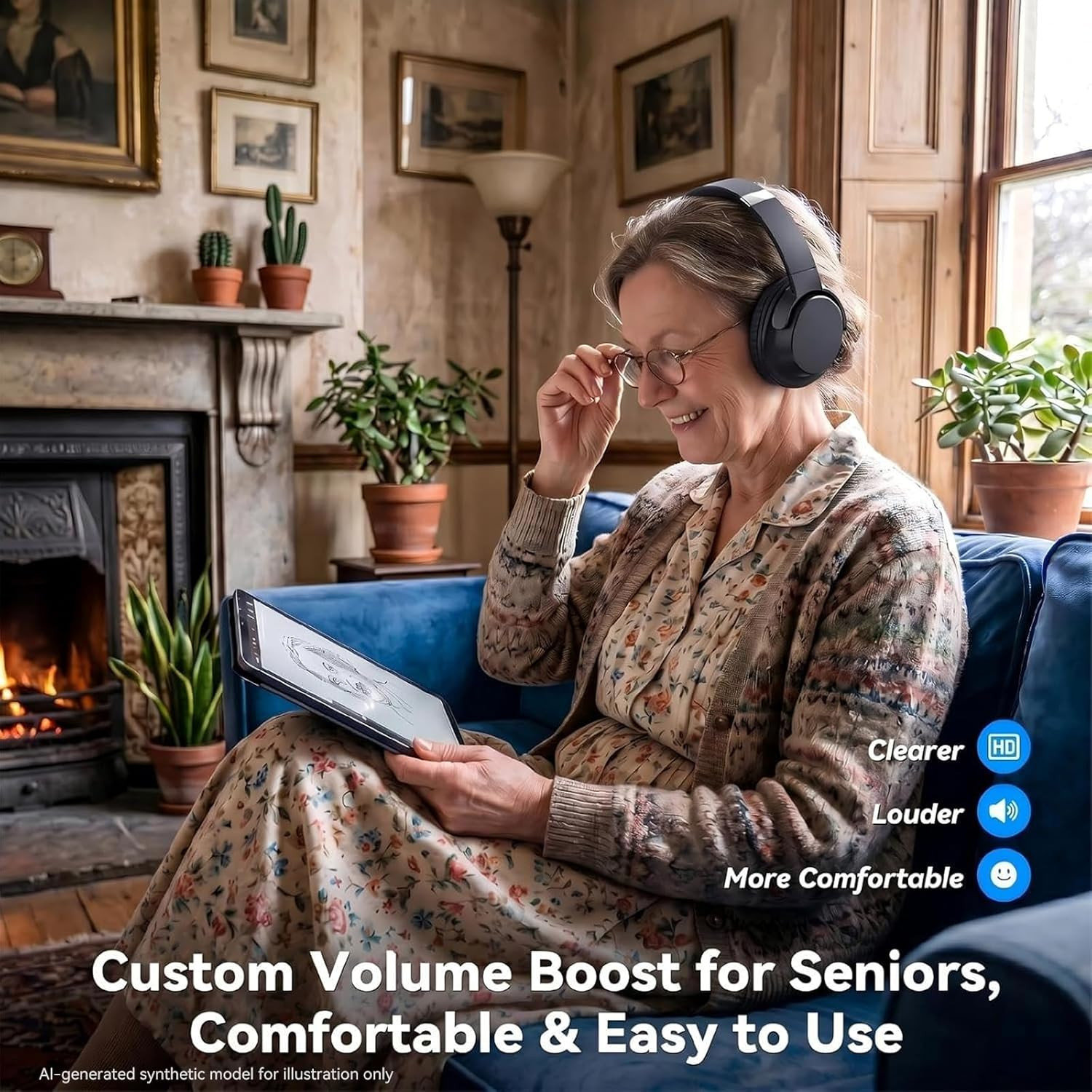 Wireless Headphones for TV Watching, TV Headphones Wireless for Seniors
