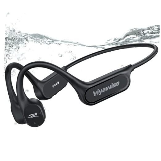 B11 Bone Conduction Headphones – IP68 Waterproof Earbuds – Black