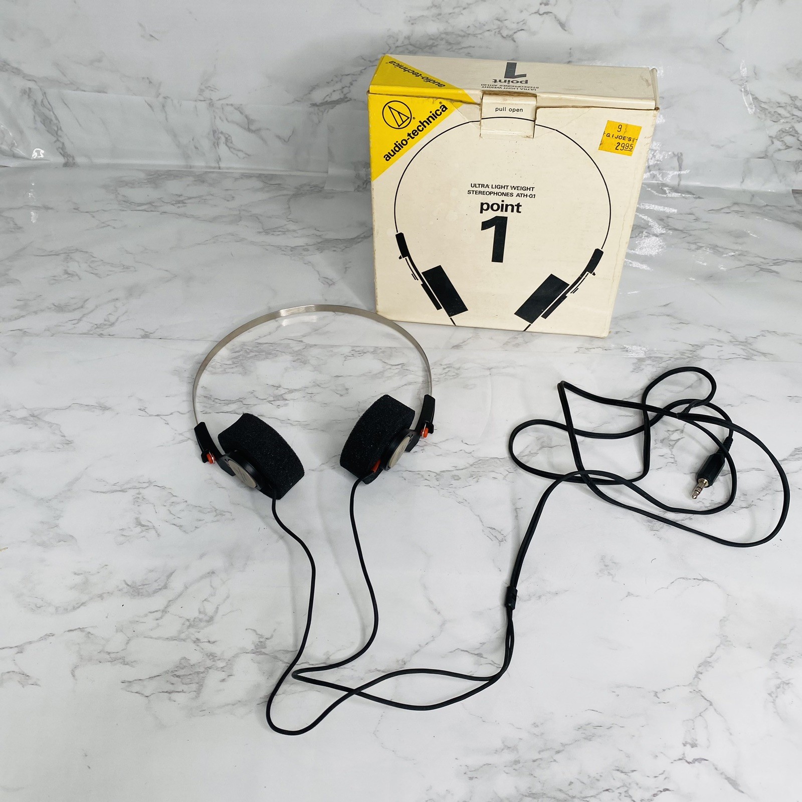 Audio-Technica ATH-0.1 Light Weight Stereophones Point 1 With Box Vtg Japan