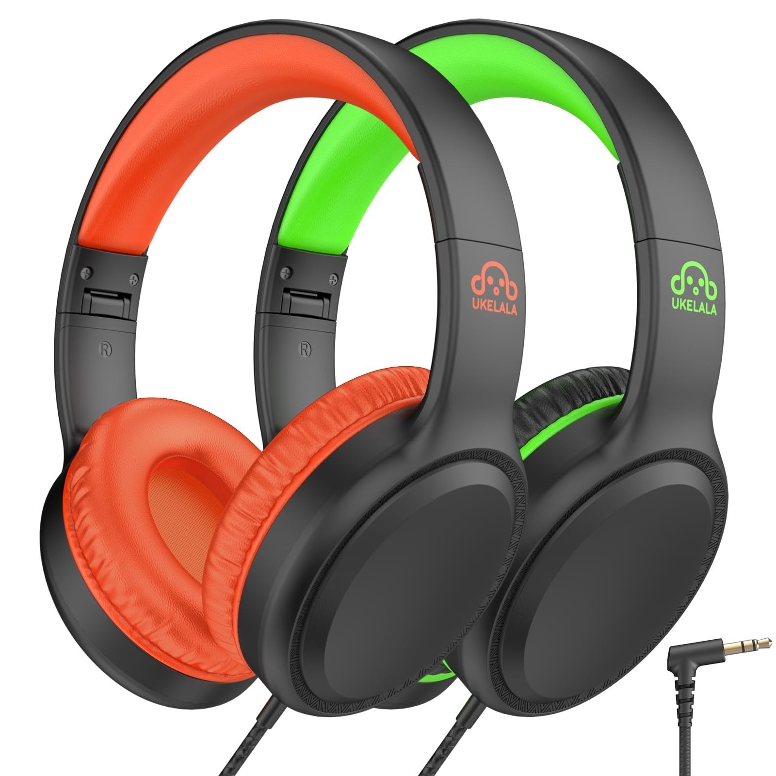UKELALA U2 Wired Headphones for Kids | Foldable Lightweight On-Ear