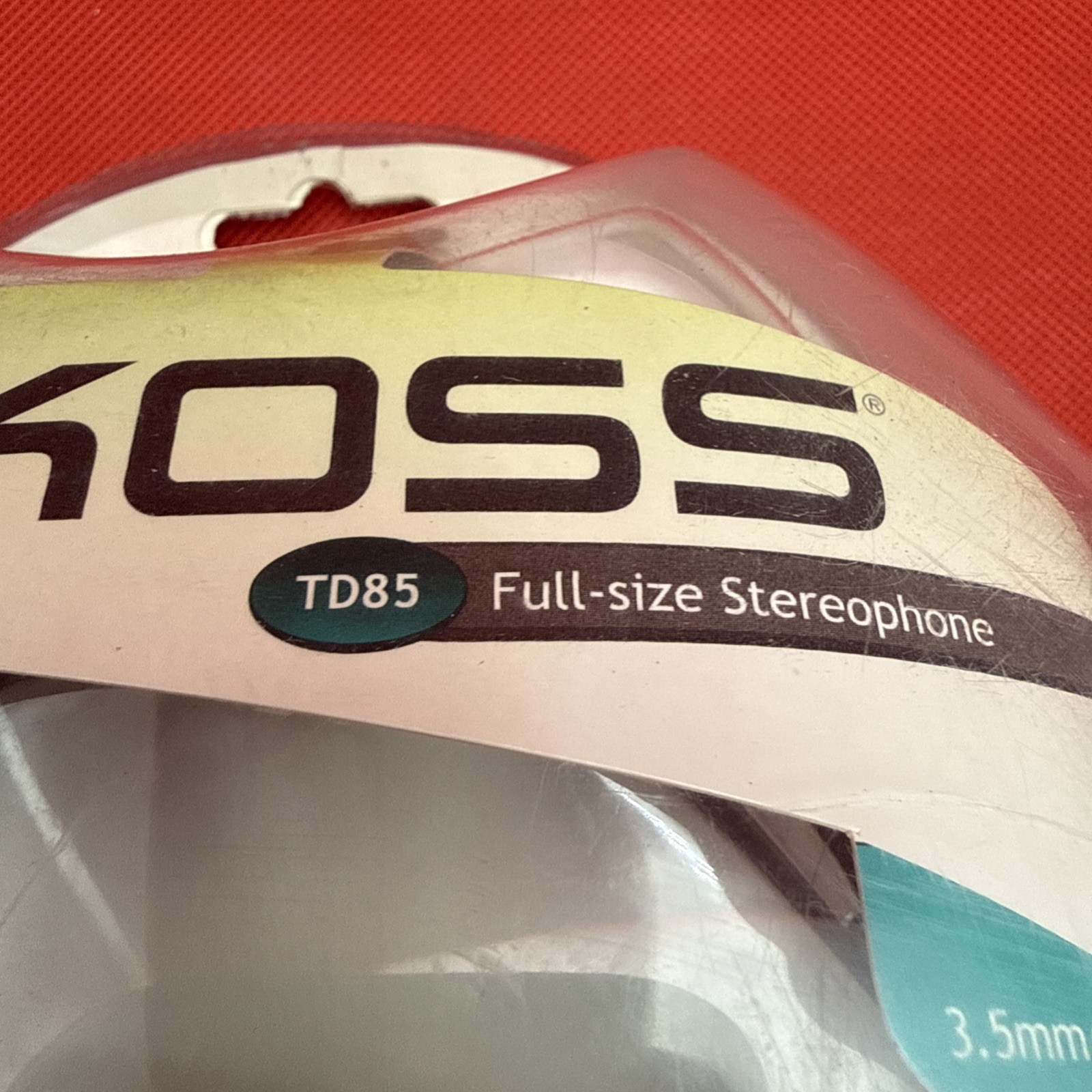 Lot Of 2 KOSS TD85 Headphones Silver Adjustable Head Band Over Ear Cup