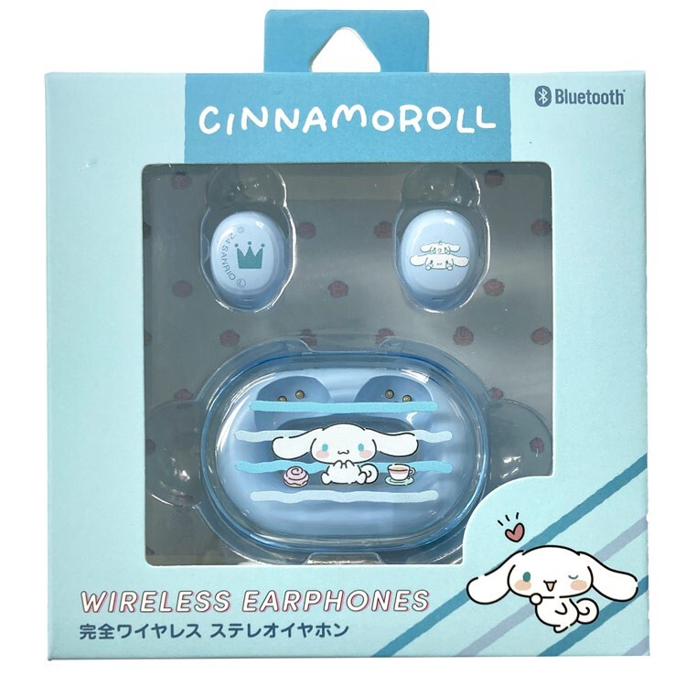 Cinnamoroll Wireless Stereo Earphones Blue SANG-458CN Gourmandise Sanrio