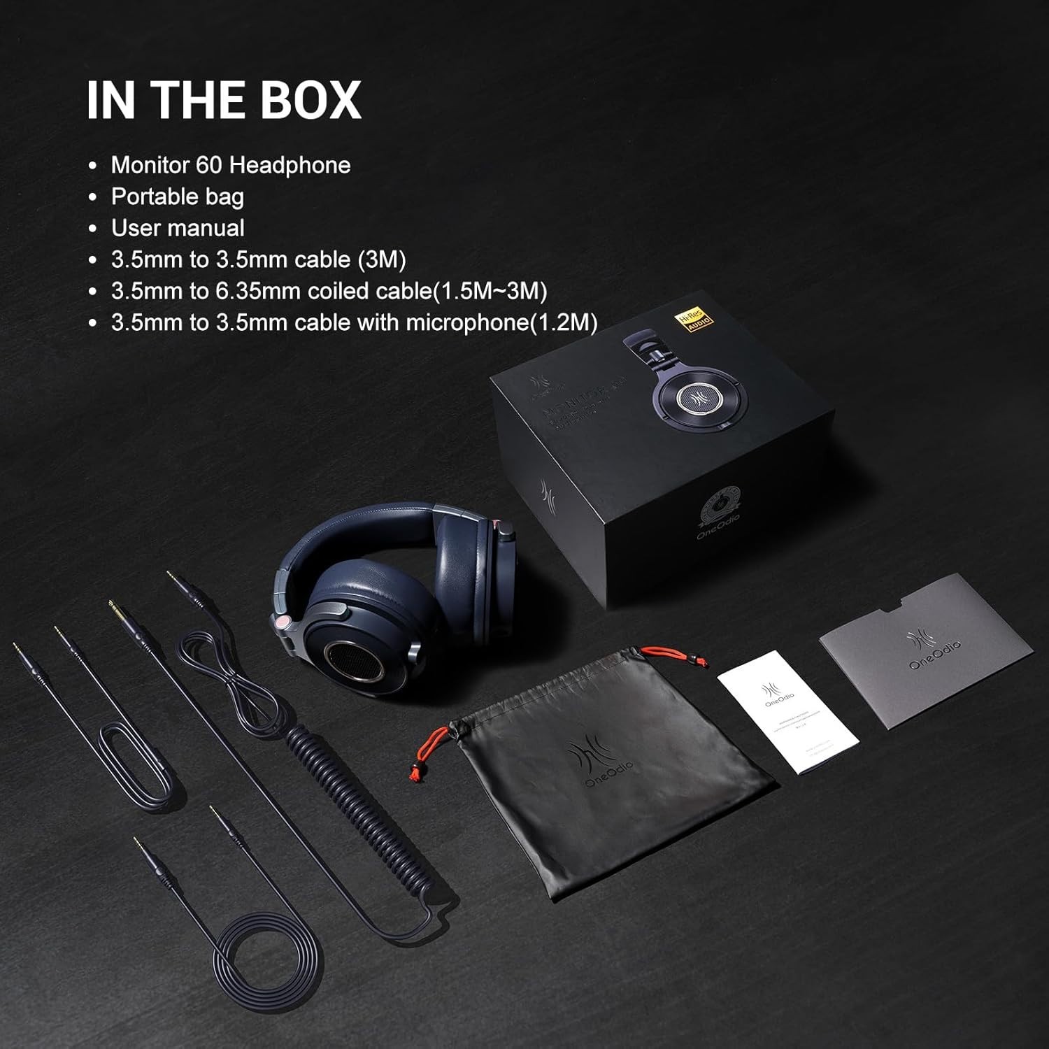 Navy Blue Over Ear Studio Headphones – Monitor 60 with Noise Isolation & Clarity