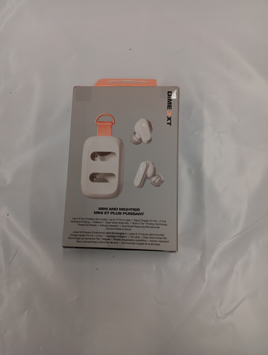 Skullcandy Dime 3 XT True Wireless Earbuds Bone Orange Glow