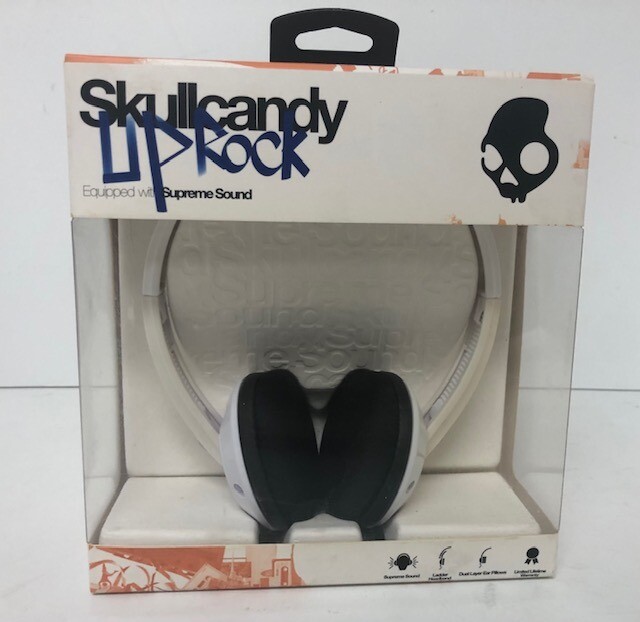 Discolored Skullcandy Uprock Supreme Sound On-Ear Headphone in White/Black – New