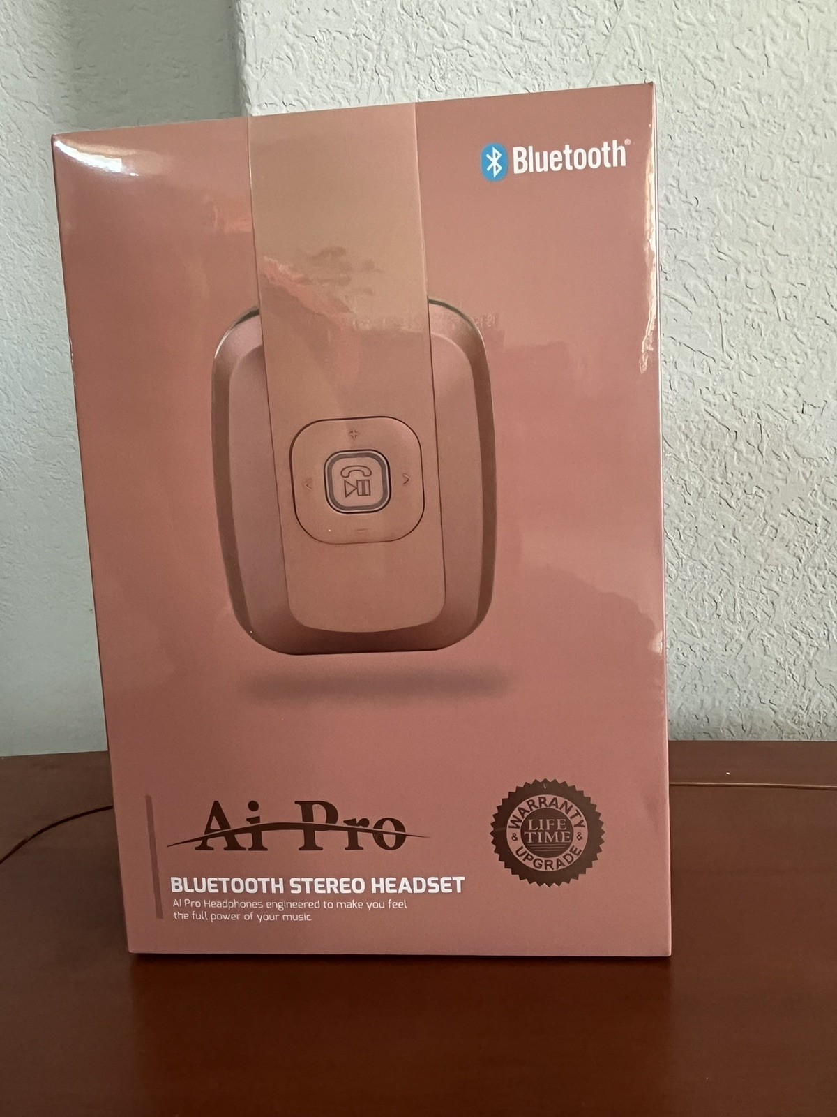 AiPro-200 Plus Dual Bluetooth Stereo Headphones Pink Wireless headset Premium