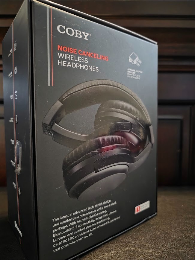 Coby Wireless Bluetooth Noise Canceling Headphones – Black – CHBT905BK
