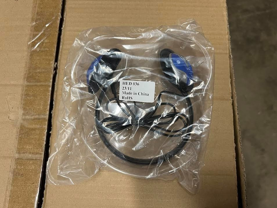 120 Williams Sound HED 036 Rear-wear Stereo Headphones New NIB Factory Sealed