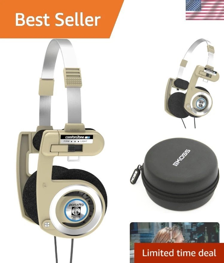 Classic Porta Pro On-Ear Headphones with In-Line Microphone & Volume Control