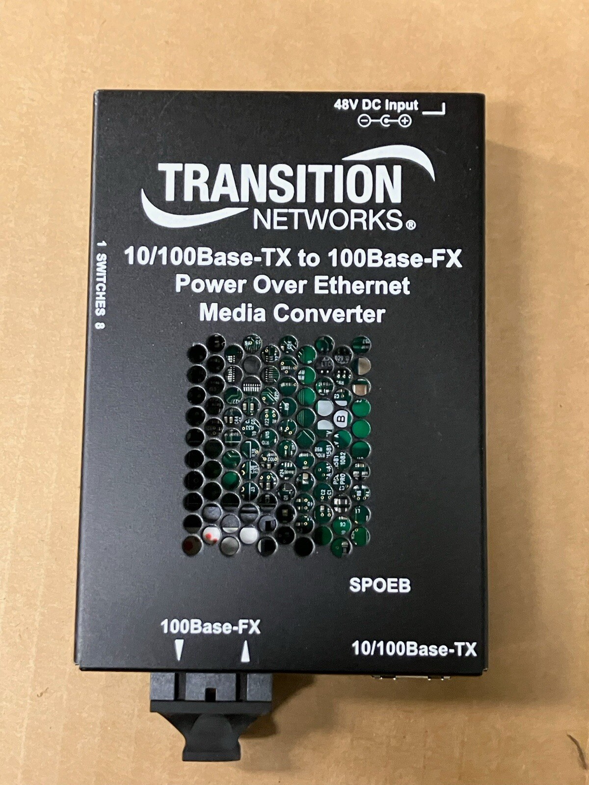 Transition Net 10/100Base-TX to100Base-FX Power Over Ethernet Media Converter