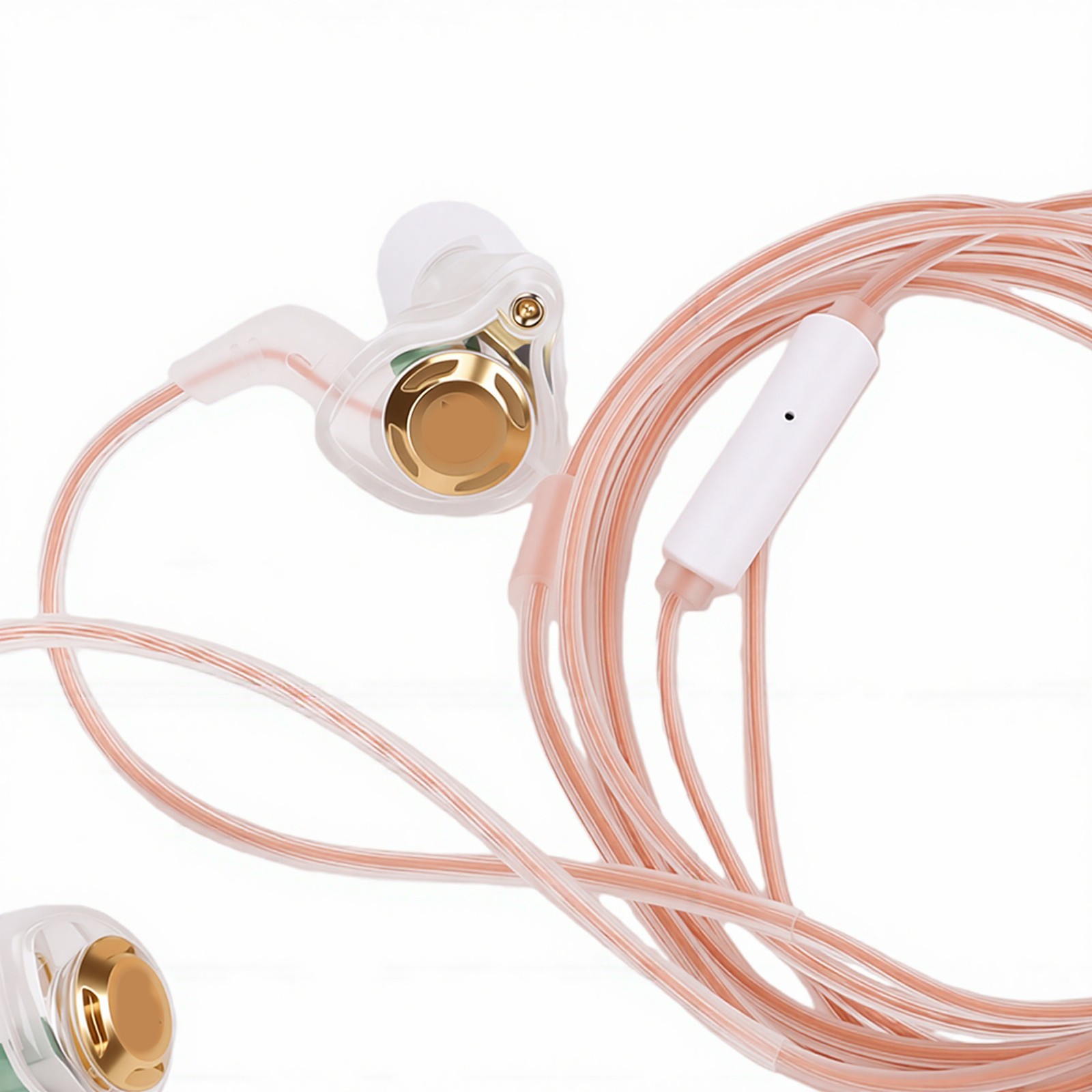 Wired Gaming Earbuds With Mic HiFi Deep Bass 3.5mm Wired IEM Gaming Headpho HCTQ