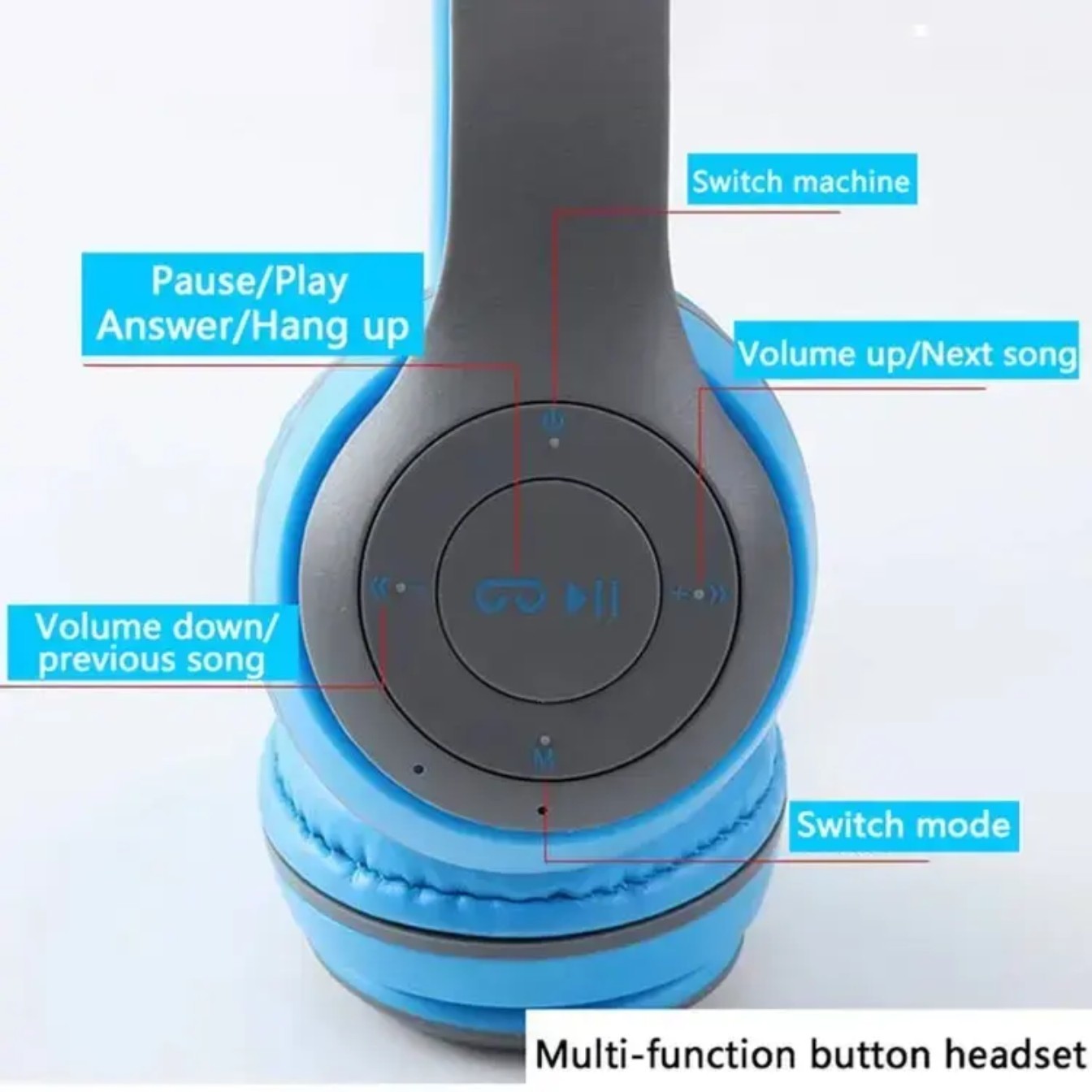 P47 Bluetooth over the ear Gaming Headphone Bundle With smartwatch