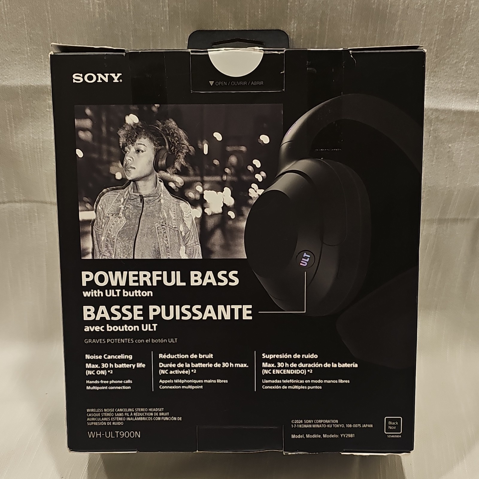 Sony WH-ULT900N Noise Cancelling Over-Ear Headphones Bluetooth Black