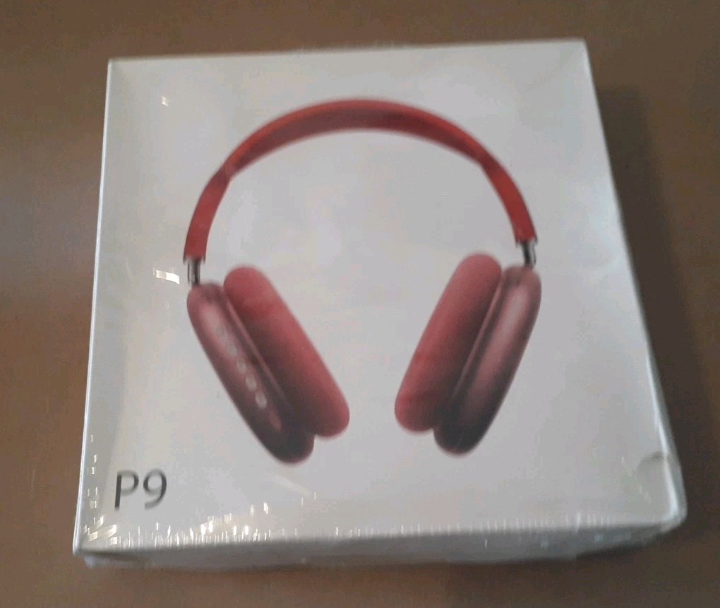 New P9 Wireless Bluetooth Noise Canceling Headphones W/Microphone – Red