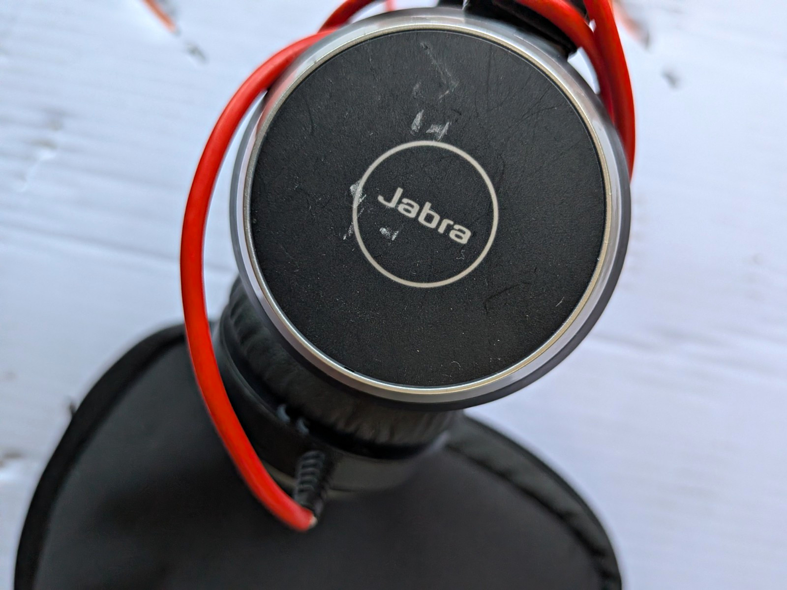 Jabra 1100 Series On-Ear Wired Headset 3.5mm Jack Black/Red w/ Case