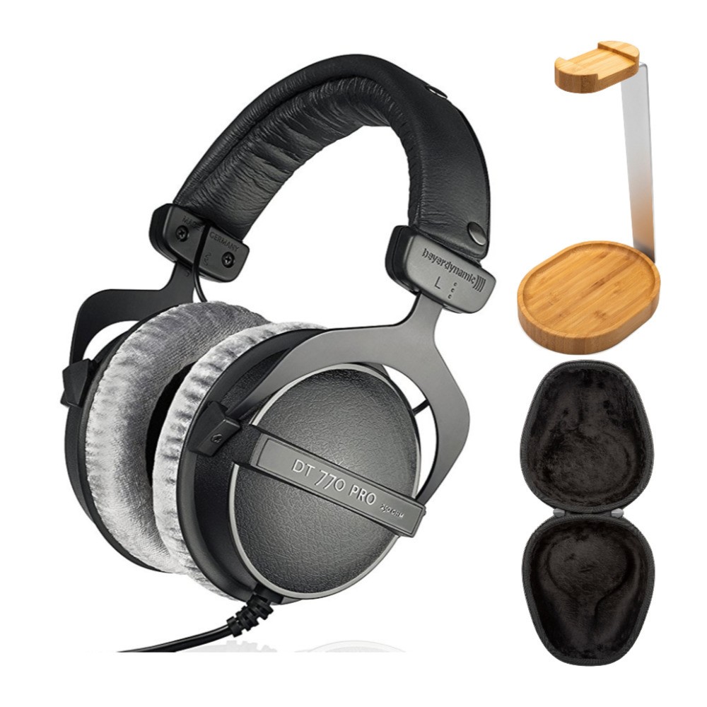 Beyerdynamic DT 770 PRO Headphones 250 Ohm Case Stand Bundle