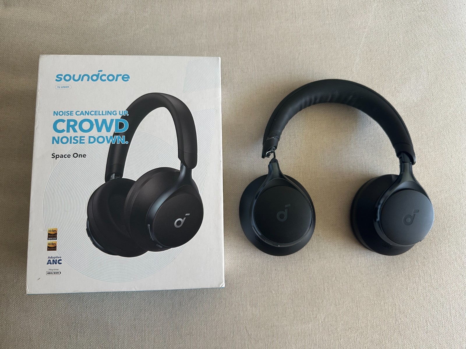 Soundcore by Anker Space One Over Ear Noise Canceling Headphones- (Broken Hinge)