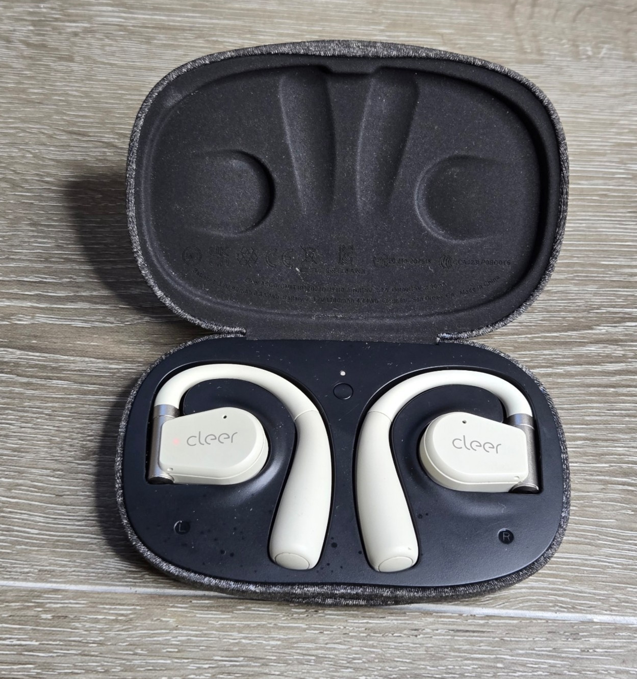 Cleer ARC II Open-Ear Wireless Earbuds Bluetooth White w/ Charging Case Tested