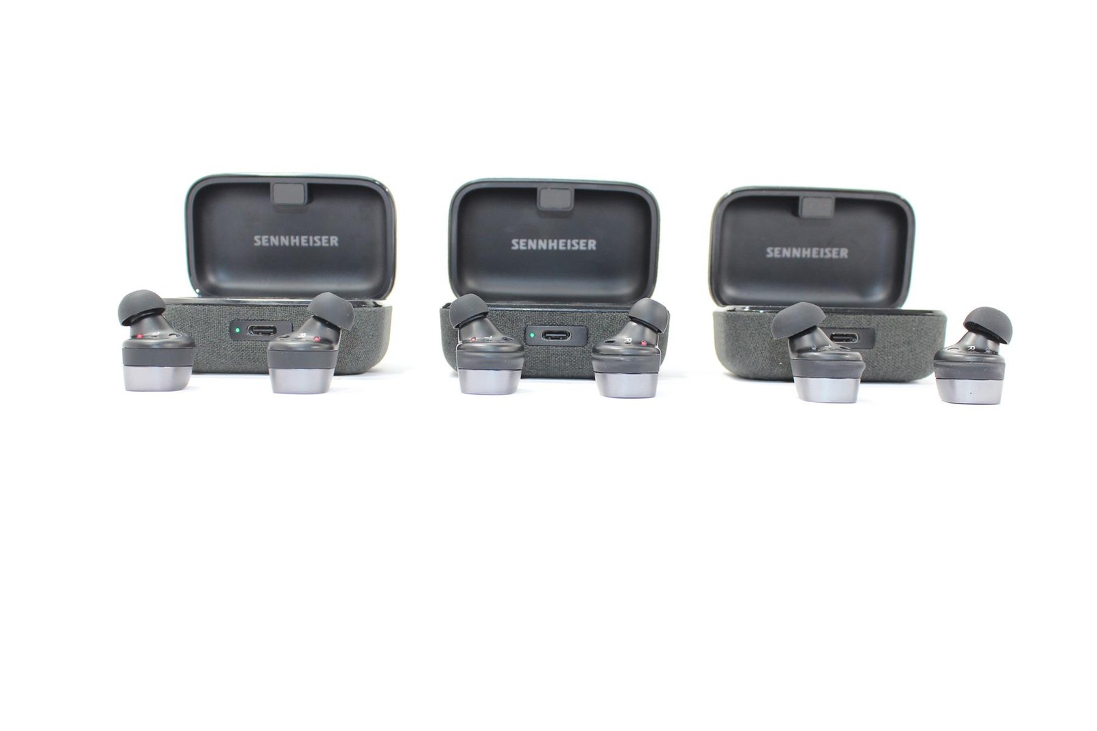lot of 3 Sennheiser Momentum True Wireless 4 Earbuds MTW4 Black-Free shipping