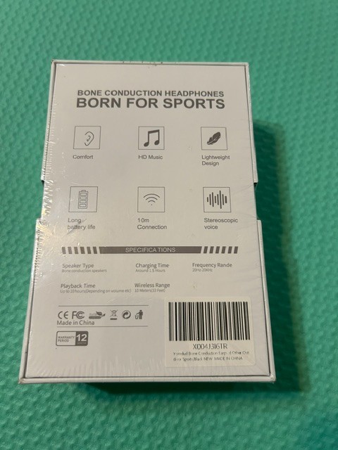 Yomdud Bone Conduction Headphones Open Ear Headphone Wireless New SEALED
