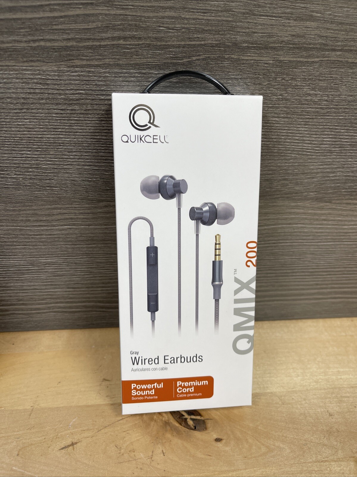 Quikcell QMIX200 Gray Wired Earbuds Brand New