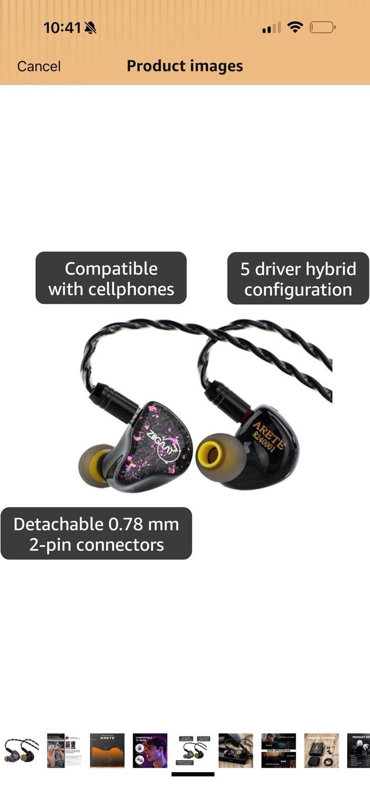 Linsoul ZiiGaat x Fresh Reviews Arete in Ear Monitor, 1DD+4BA Hybrid Earphone