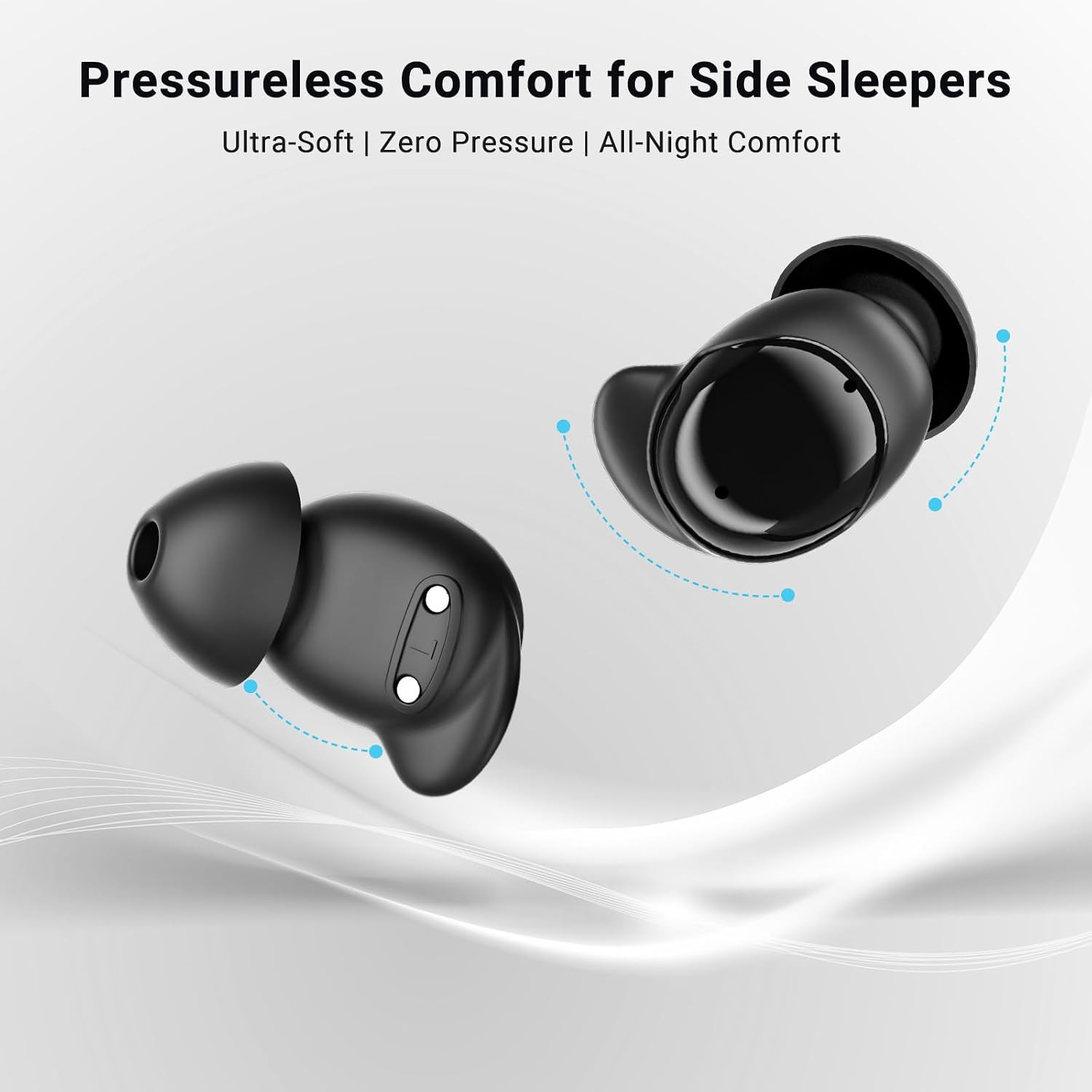 T33 Sleep Earbuds, Bluetooth 6.0 Noise Cancelling Sleep Headphones for Side Slee
