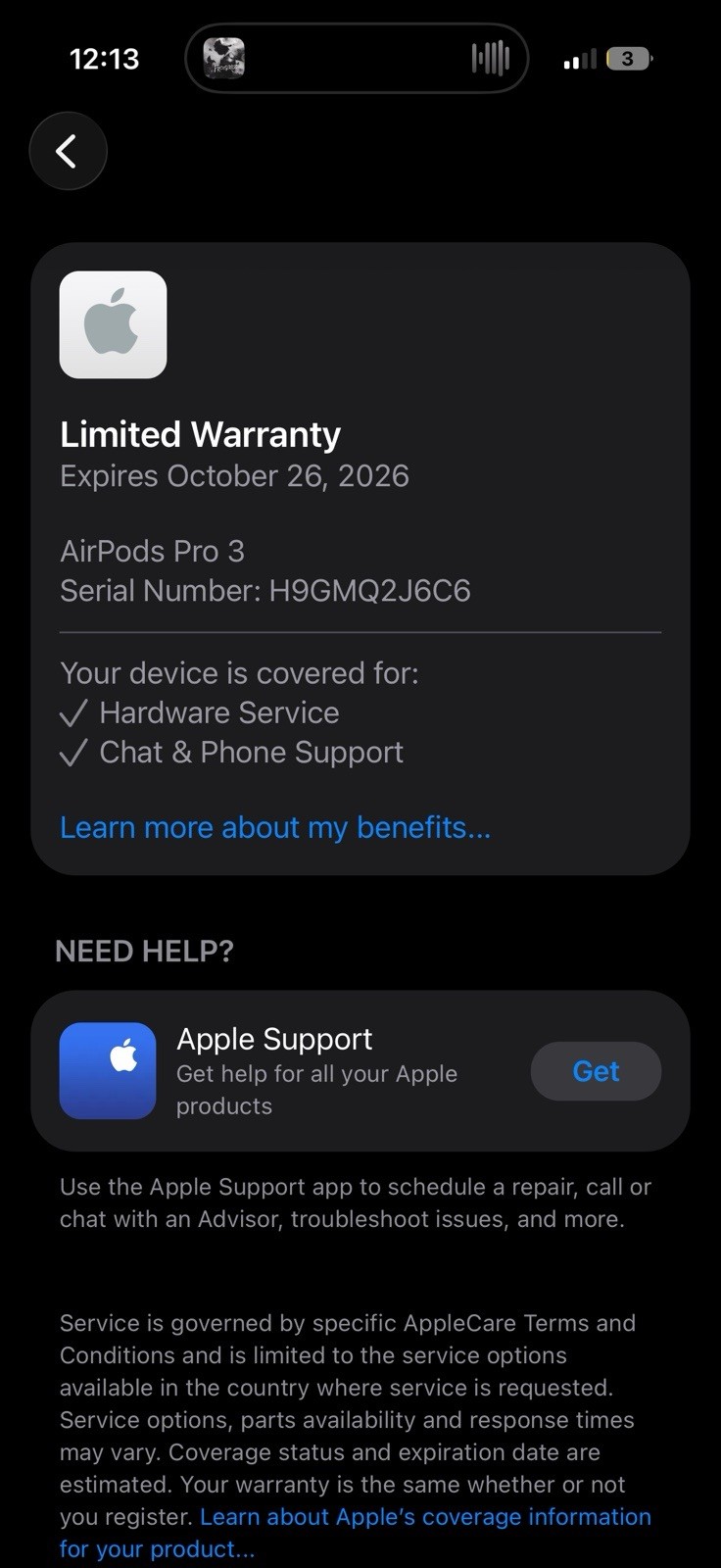 Apple AirPods Pro White In-Ear Bluetooth Wireless Earbuds w/ Charging Case ANC