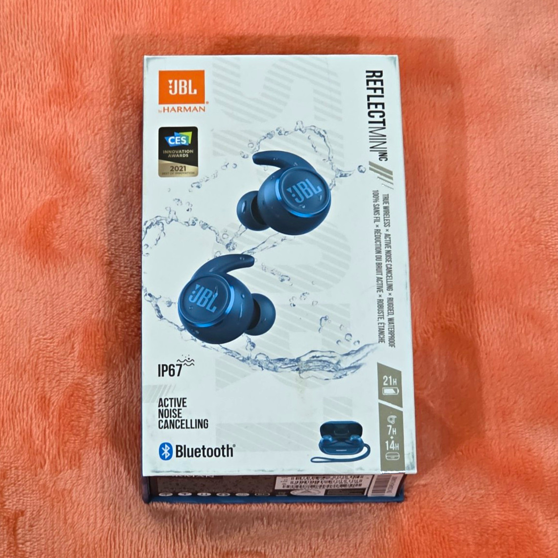 JBL Reflect Mini NC In-Ear Bluetooth Earbuds Active Noise Cancellation Blue