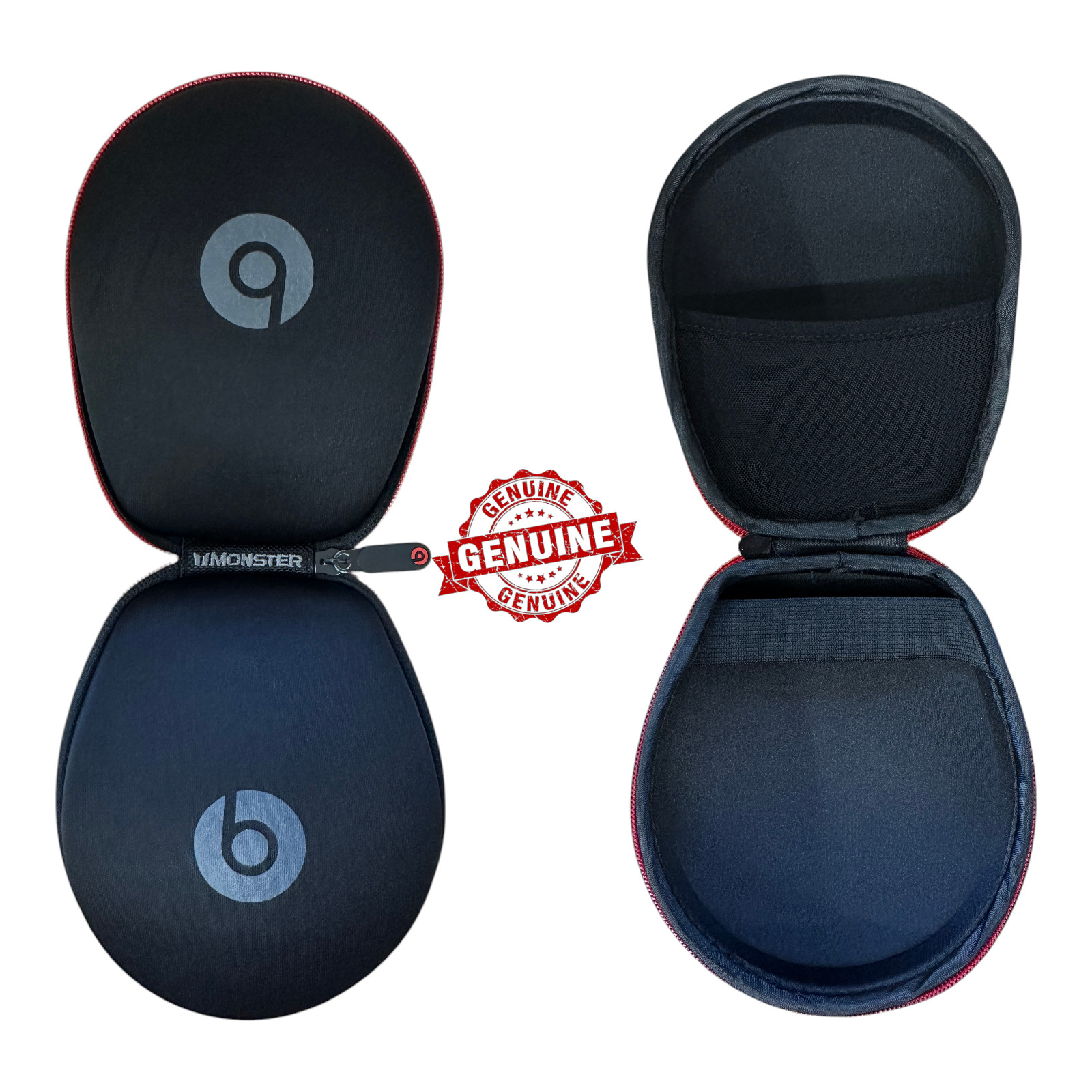 Beats Mixr Headphones OEM Zipper Carrying Case Black Gray Monster Replacement