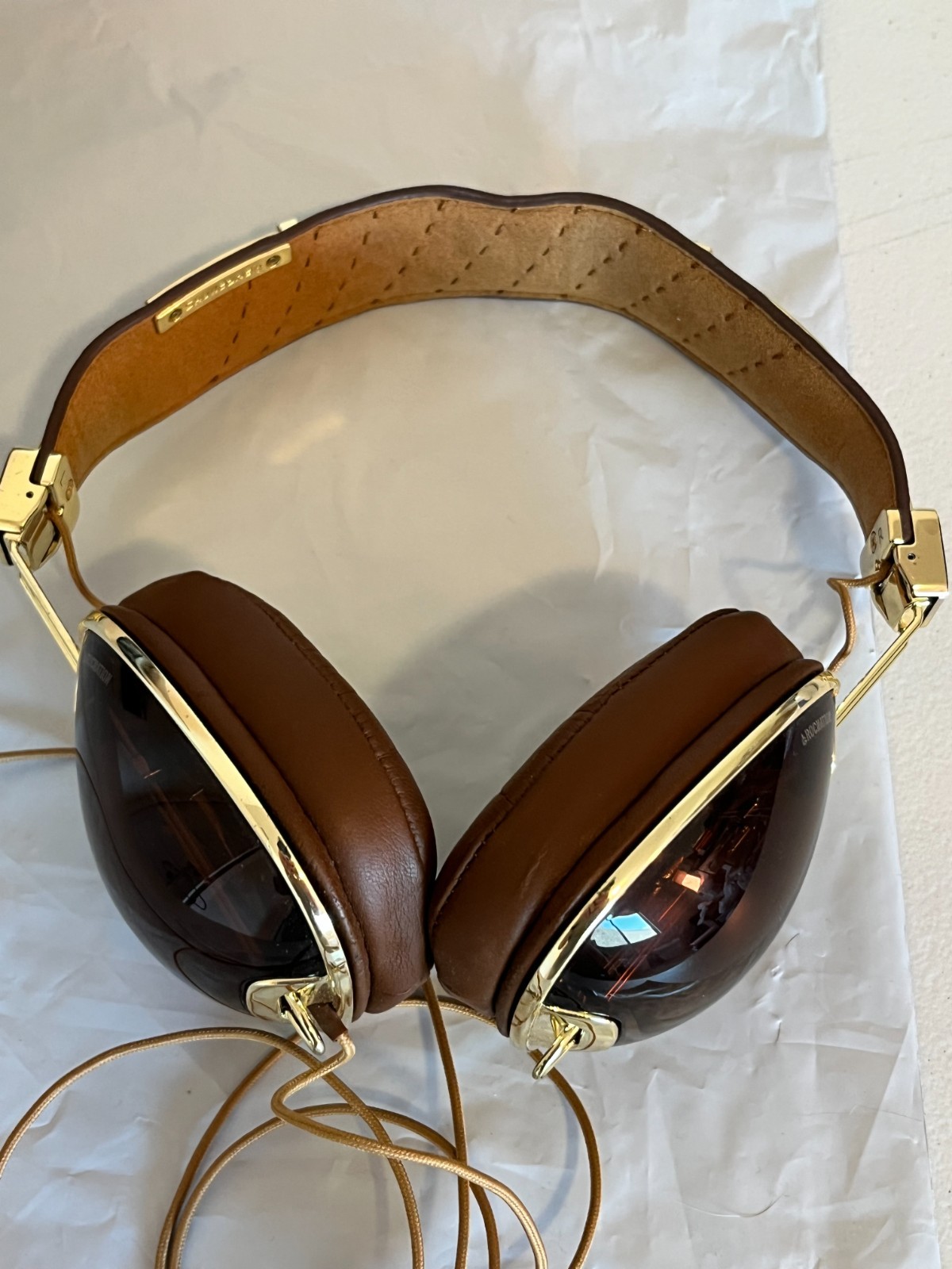 Skull Candy Supreme Sound x Roc Nation Aviator Headphones Brown / Gold Pre-Owned