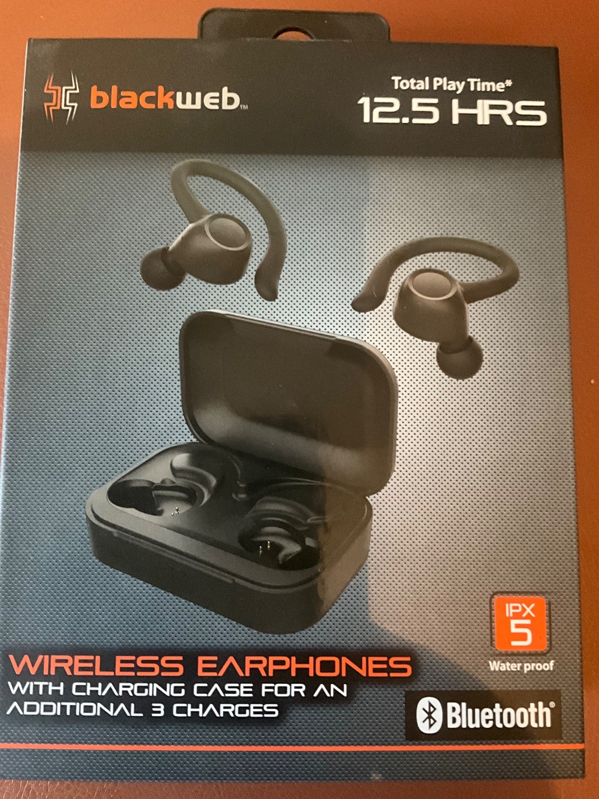 Blackweb TWS In-Ear Wireless Bluetooth Ear-hook Earbuds Black Charging Case
