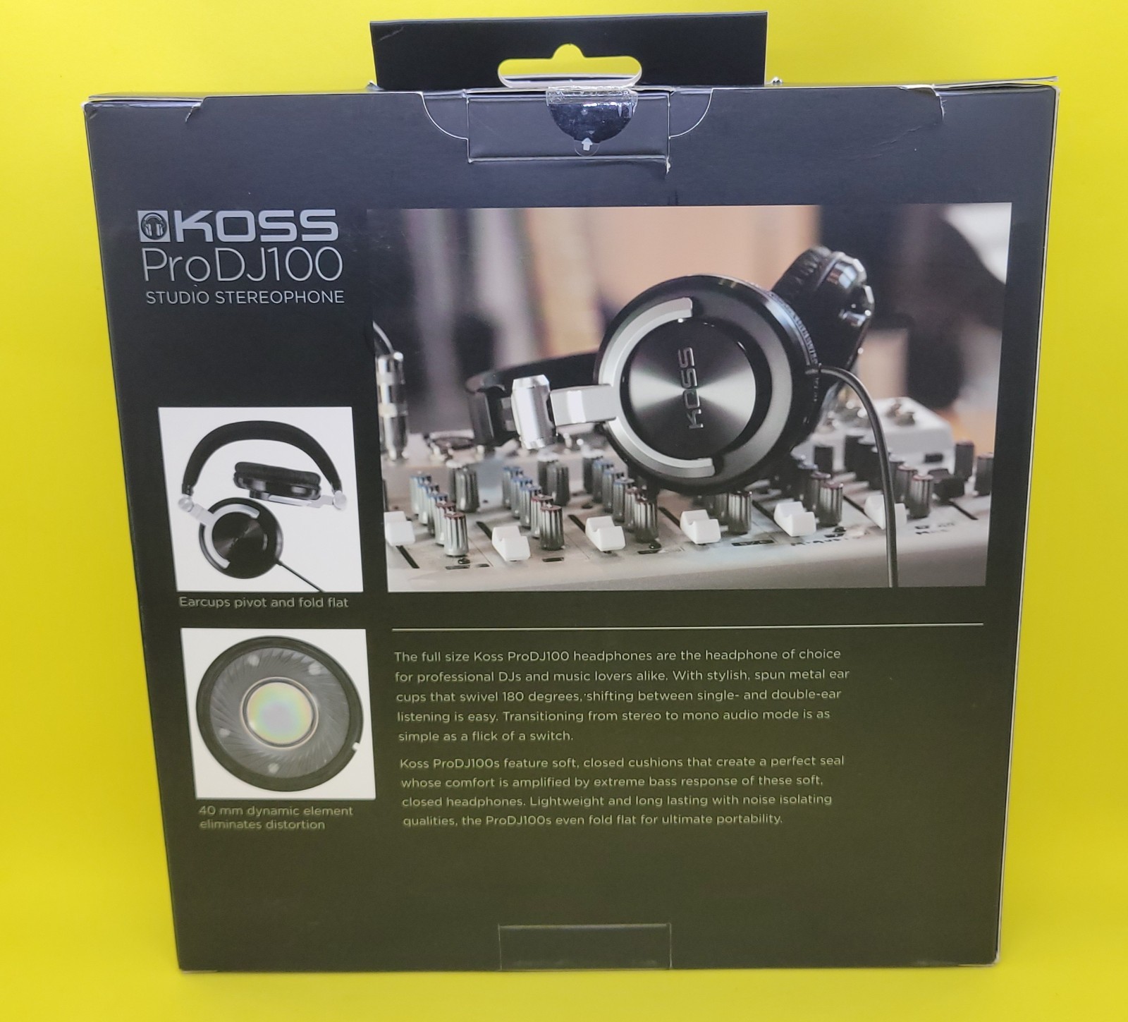 Koss Pro DJ100 Studio Stereophone “RARE” NOB