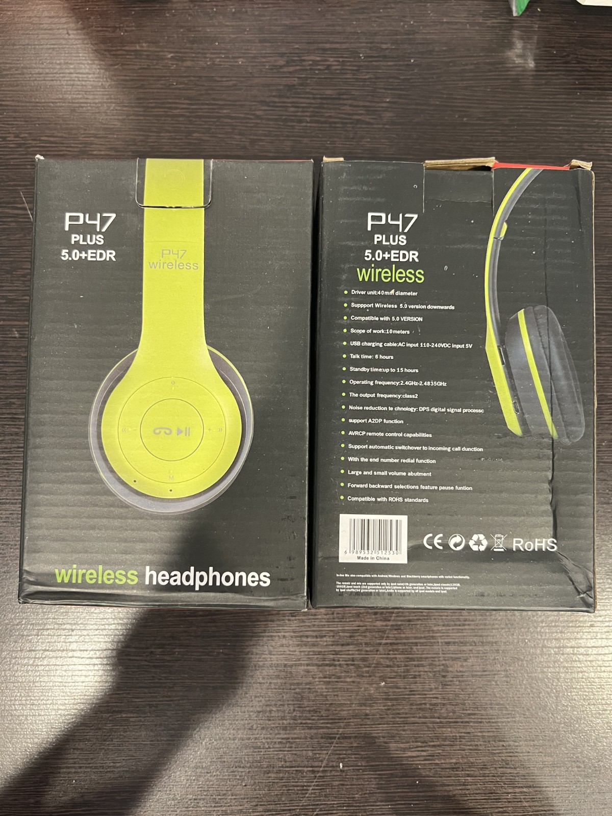 P47 5.0+EDR Wireless Headphones – Yellow