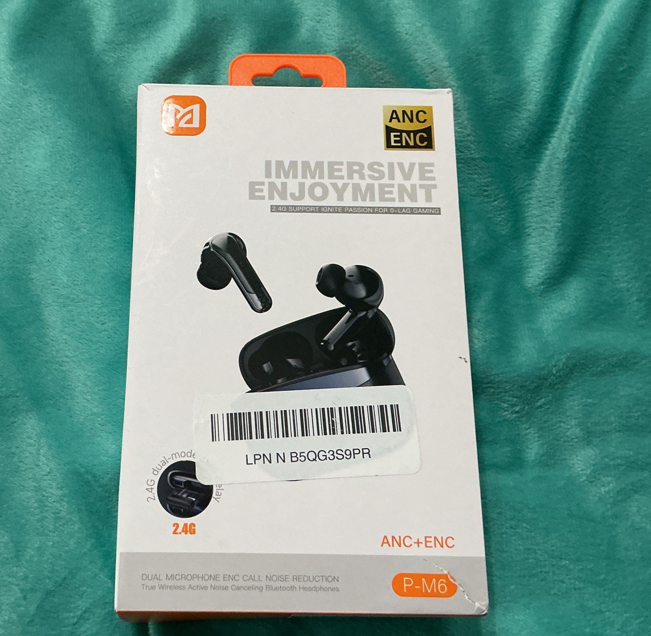 P-M6 Gaming Earbuds ANC+ENC Dual Mode Bluetooth 5.4 Low Latency NEW Read Descrip