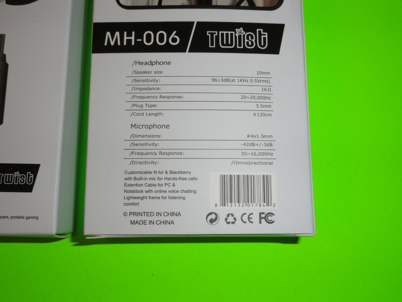 (2) Universal Mic 3.5mm Wired Headset In-Ear Stereo Headphone Earphone Ear Buds