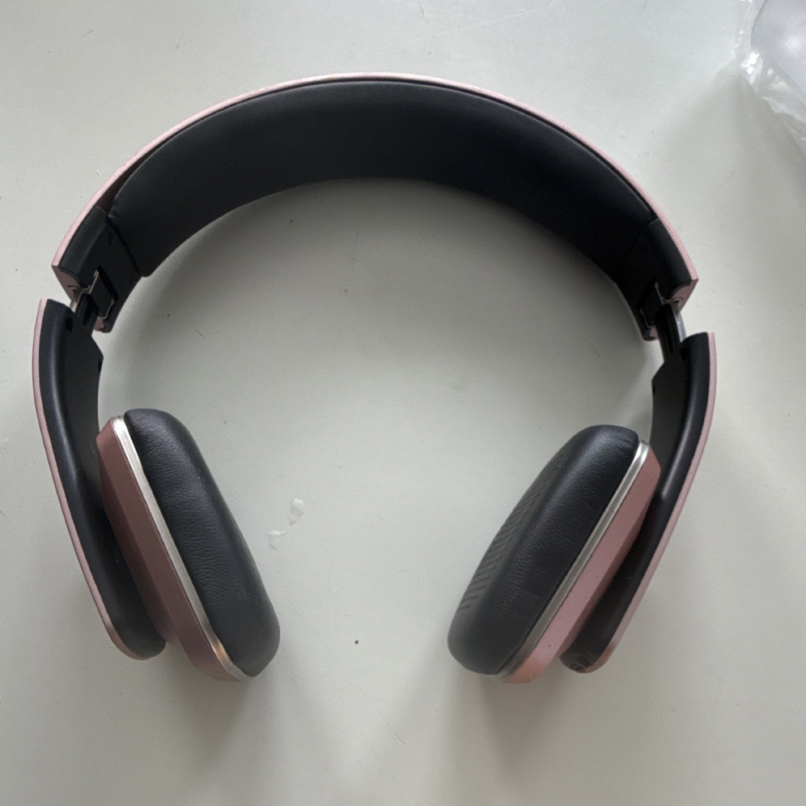 Pink Black Headband Ear-Pad Over-Ear Headphones Double Earpieces