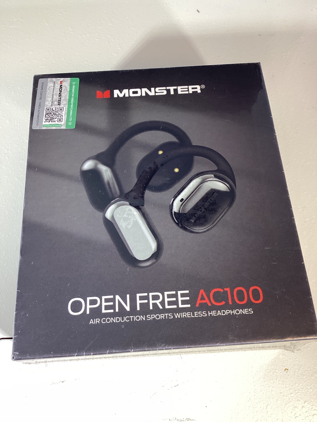 Monster Open Free AC100 (MH22156) Wireless Headphones, Black