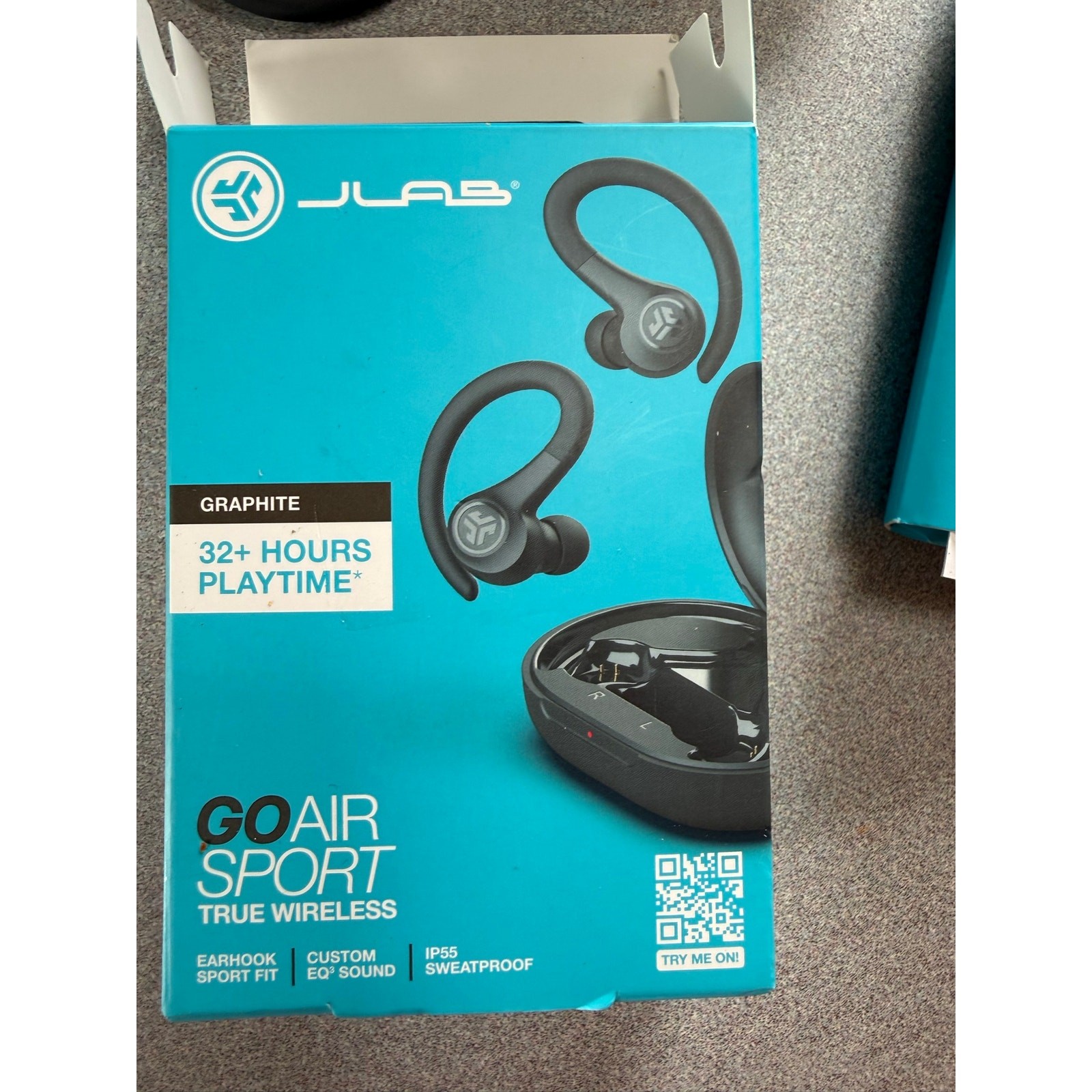 JLabs earbuds GO AIR Sport true Wireless with case charger tips 32+ hours play